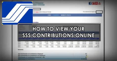 how check sss contribution online|How to Check Your SSS Contributions Online .